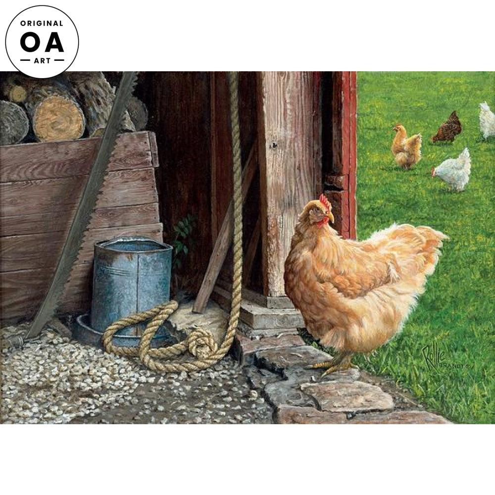 Free Range—Chickens Original Acrylic Painting - Wild Wings
