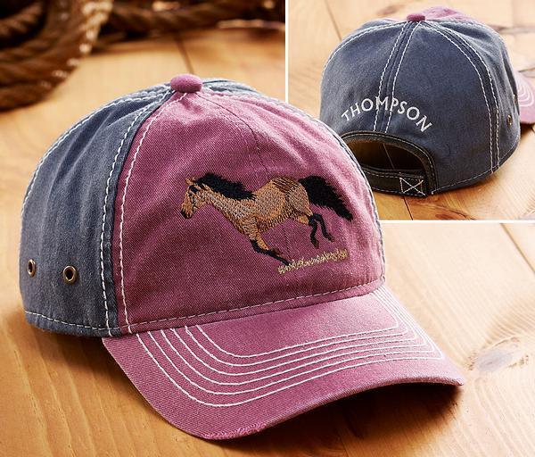 Galloping Horse Personalized Cap - Wild Wings