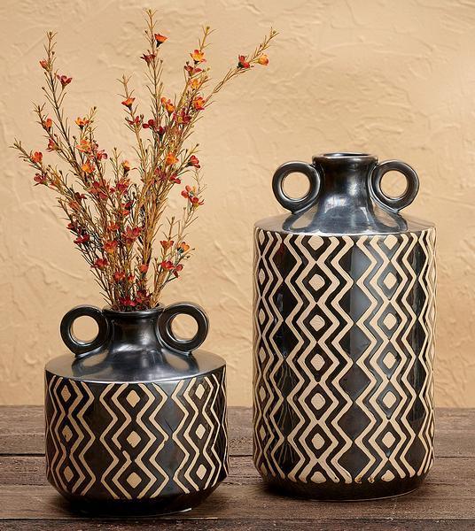 Tribal Geometric Decorative Vases – Wild Wings