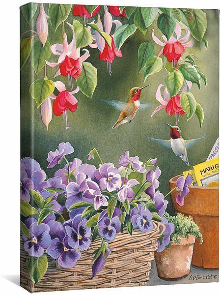 Garden Delight—Hummingbirds Gallery Wrapped Canvas - Wild Wings