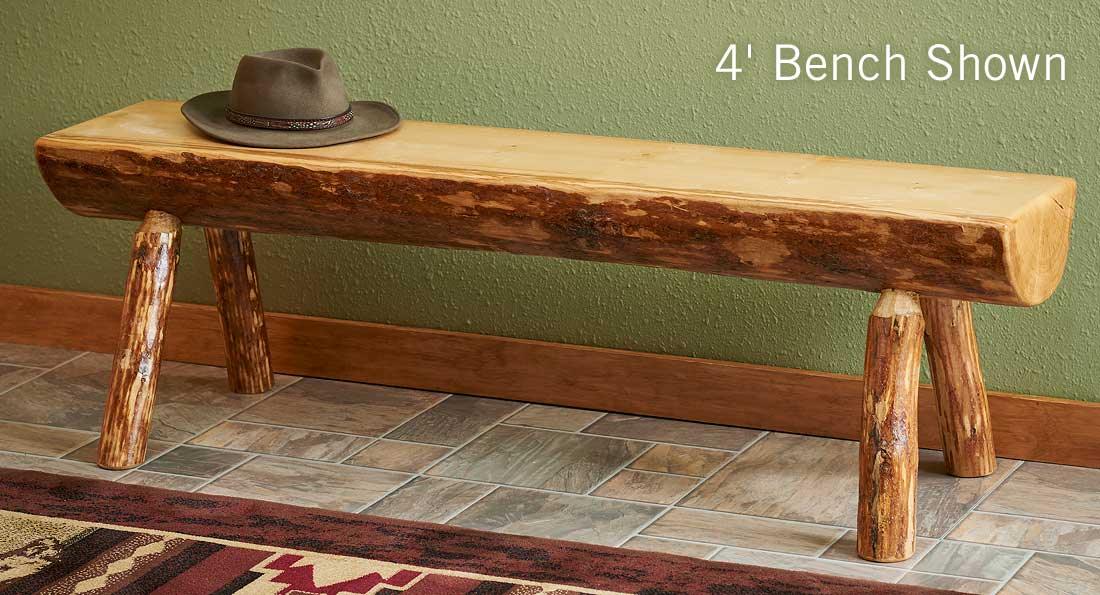 Glacier Country Log Bench Collection - Wild Wings