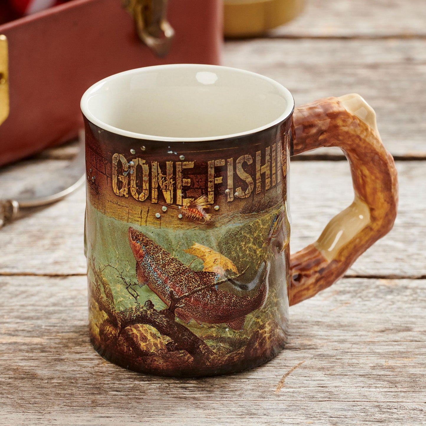 Gone Fishing - Trout Sculpted Mug - Wild Wings