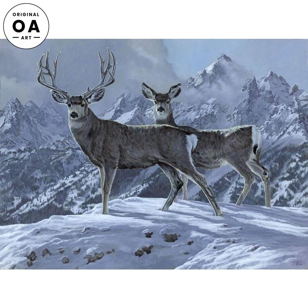 Grandeur—Mule Deer Original Acrylic Painting - Wild Wings
