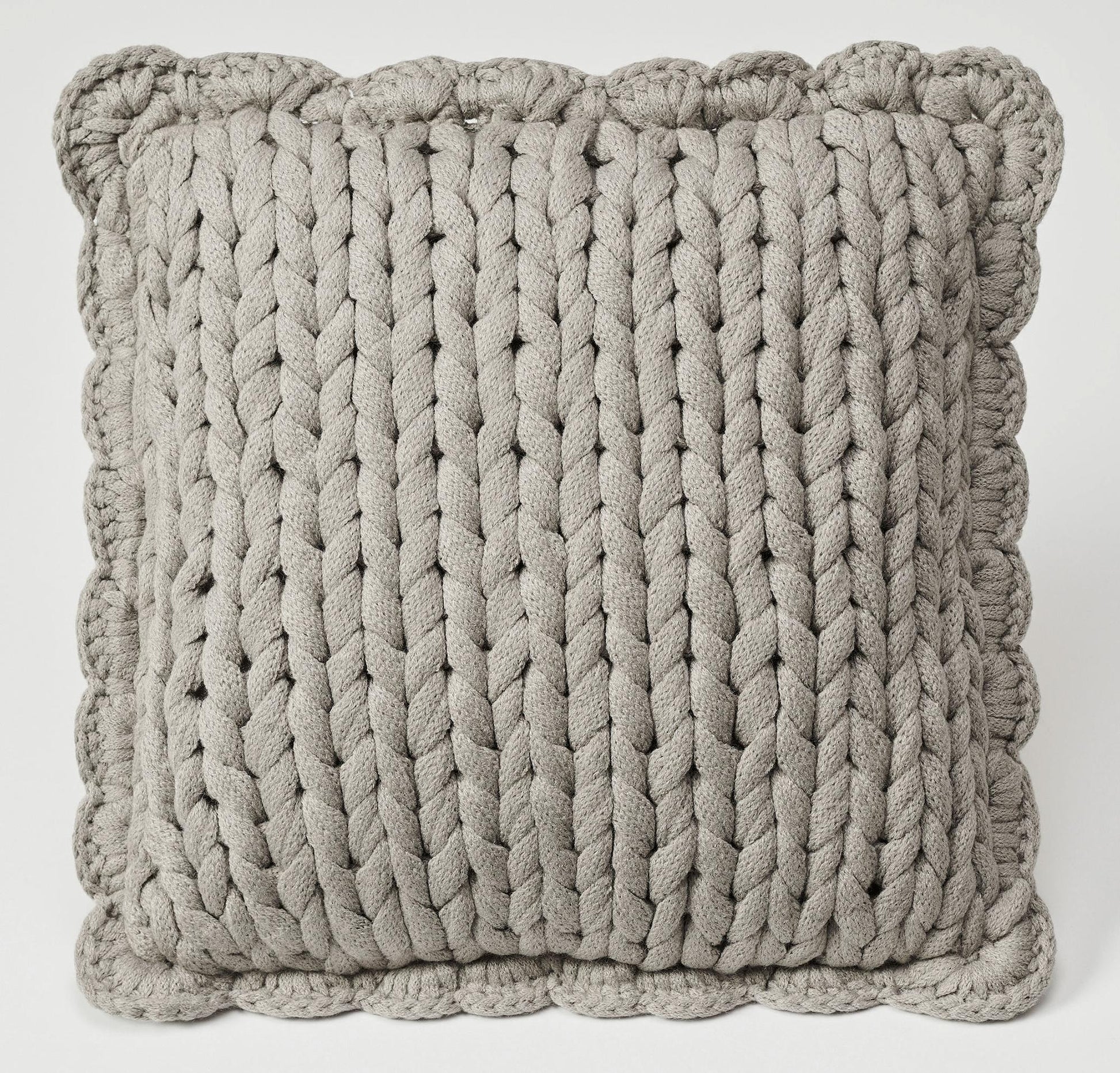Gray Chunky Knit Pillow - Wild Wings