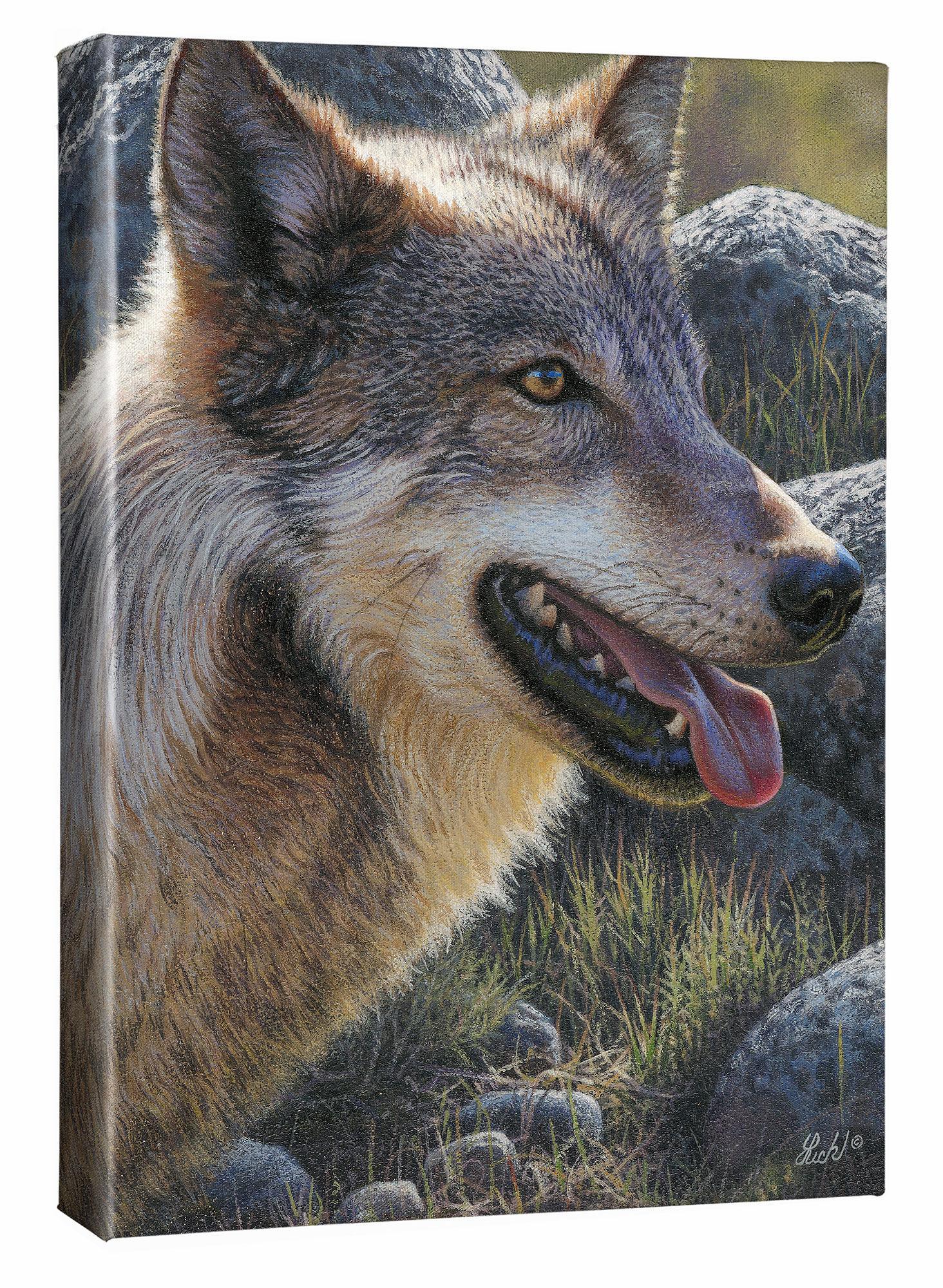 Gray Matter—Wolf Gallery Wrapped Canvas - Wild Wings