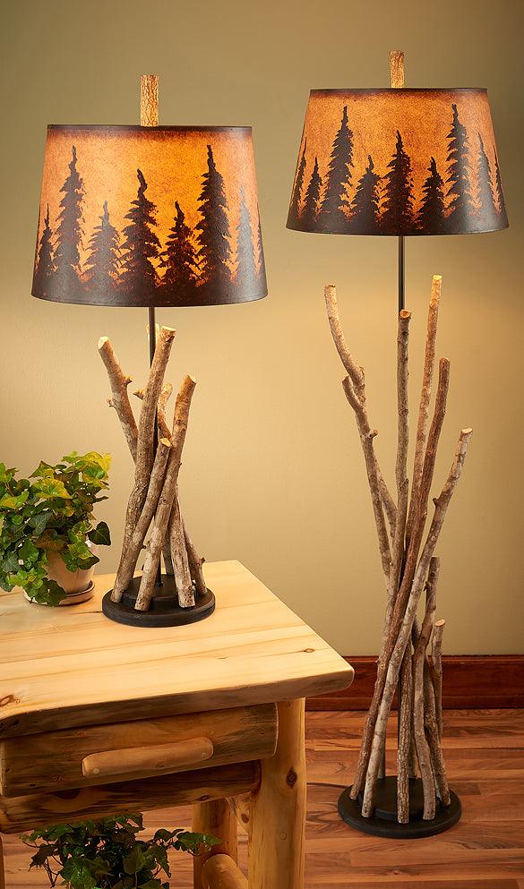 Hickory Twig Table & Floor Lamp - Wild Wings