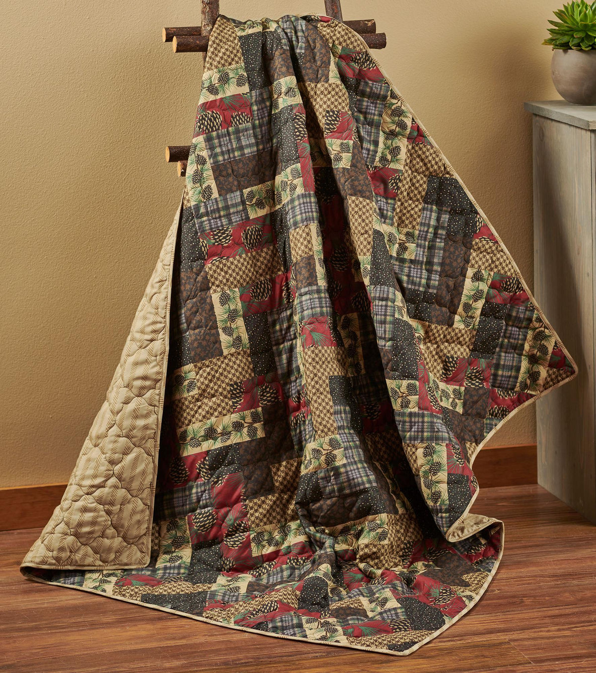 Pinecone Patch Throw Blanket - Wild Wings