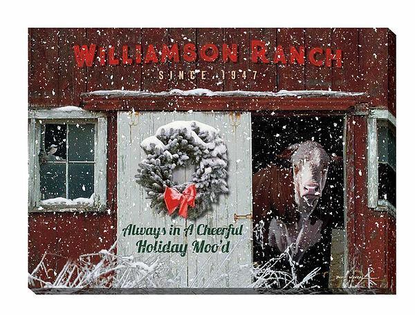Holiday Moo'd Personalized Wrapped Canvas - Wild Wings