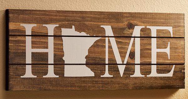 Home State Personalized Wood Sign - Wild Wings