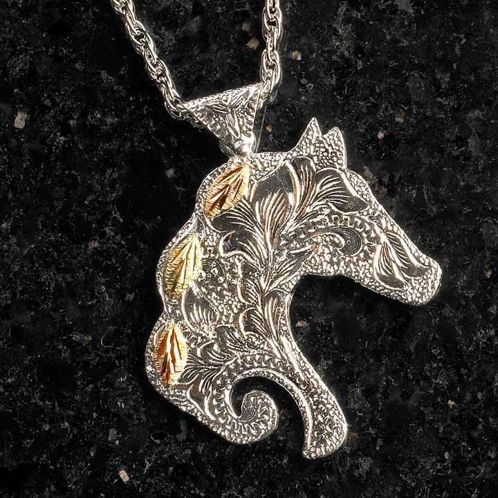 Horse Bust Necklace - Wild Wings