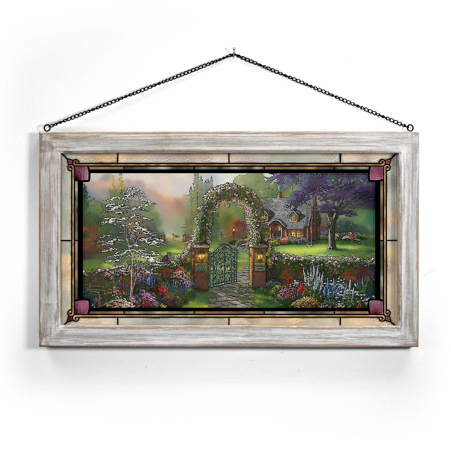 Hummingbird Cottage Stained Glass Art - Wild Wings