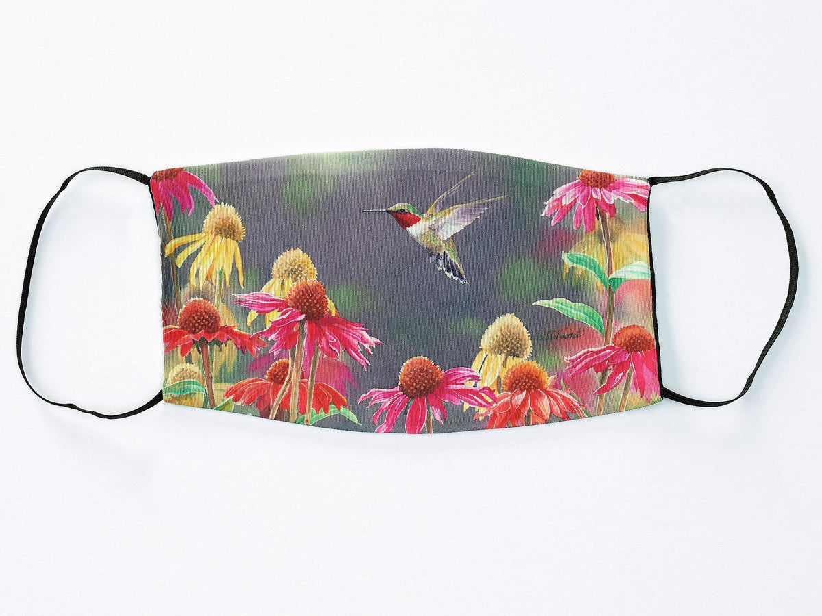 Ruby in Echinacea—Hummingbird Face Mask - Wild Wings