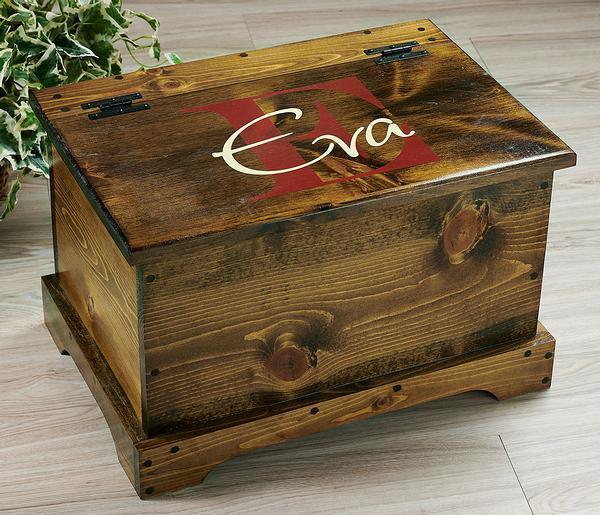 Red Monogram Personalized Trunk - Wild Wings