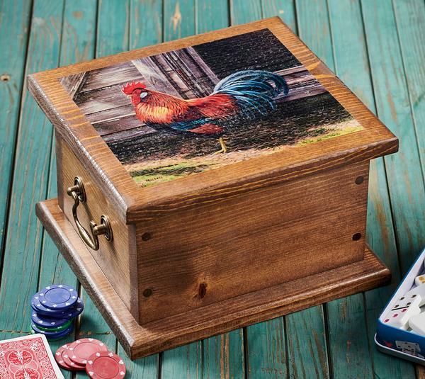 Leghorn Rooster Storage Chest - Wild Wings