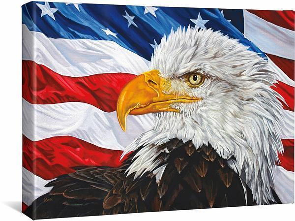 Let Freedom Ring—Bald Eagle Gallery Wrapped Canvas - Wild Wings