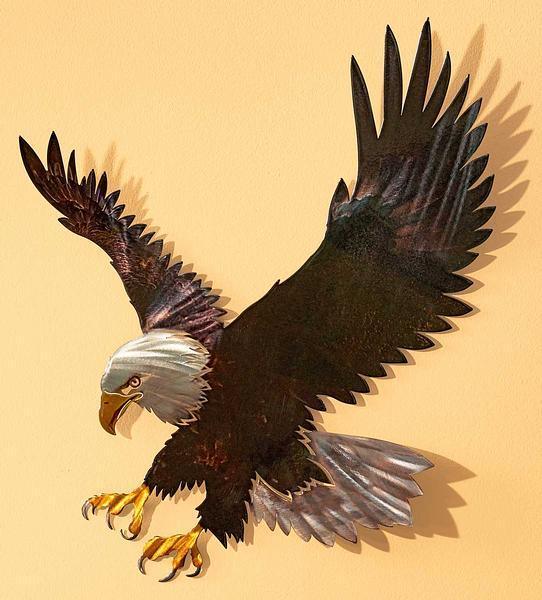 Majestic Bald Eagle Metal Wall Art - Wild Wings