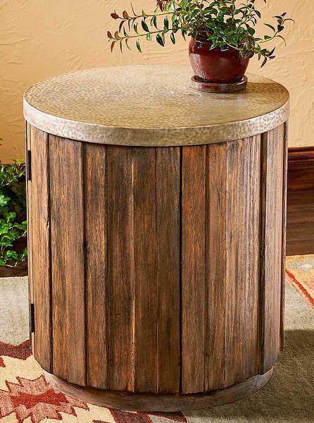 Round Wood Side Table - Wild Wings