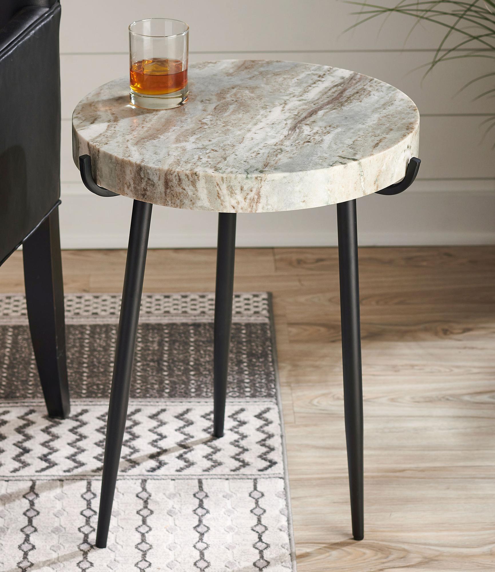 Marble Round Side Table - Wild Wings