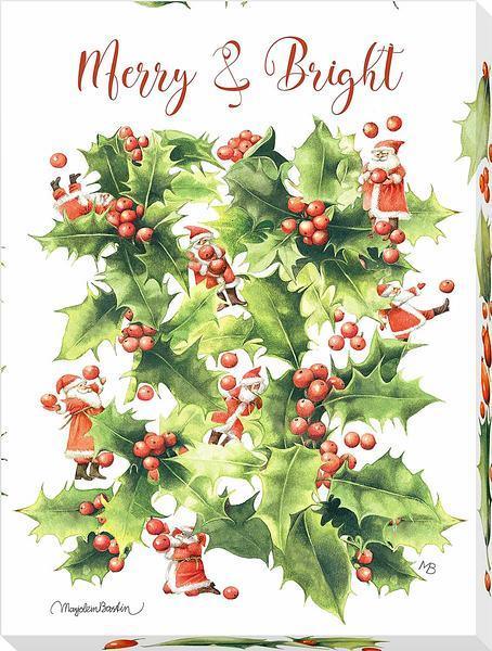 Merry & Bright Wrapped Canvas - Wild Wings