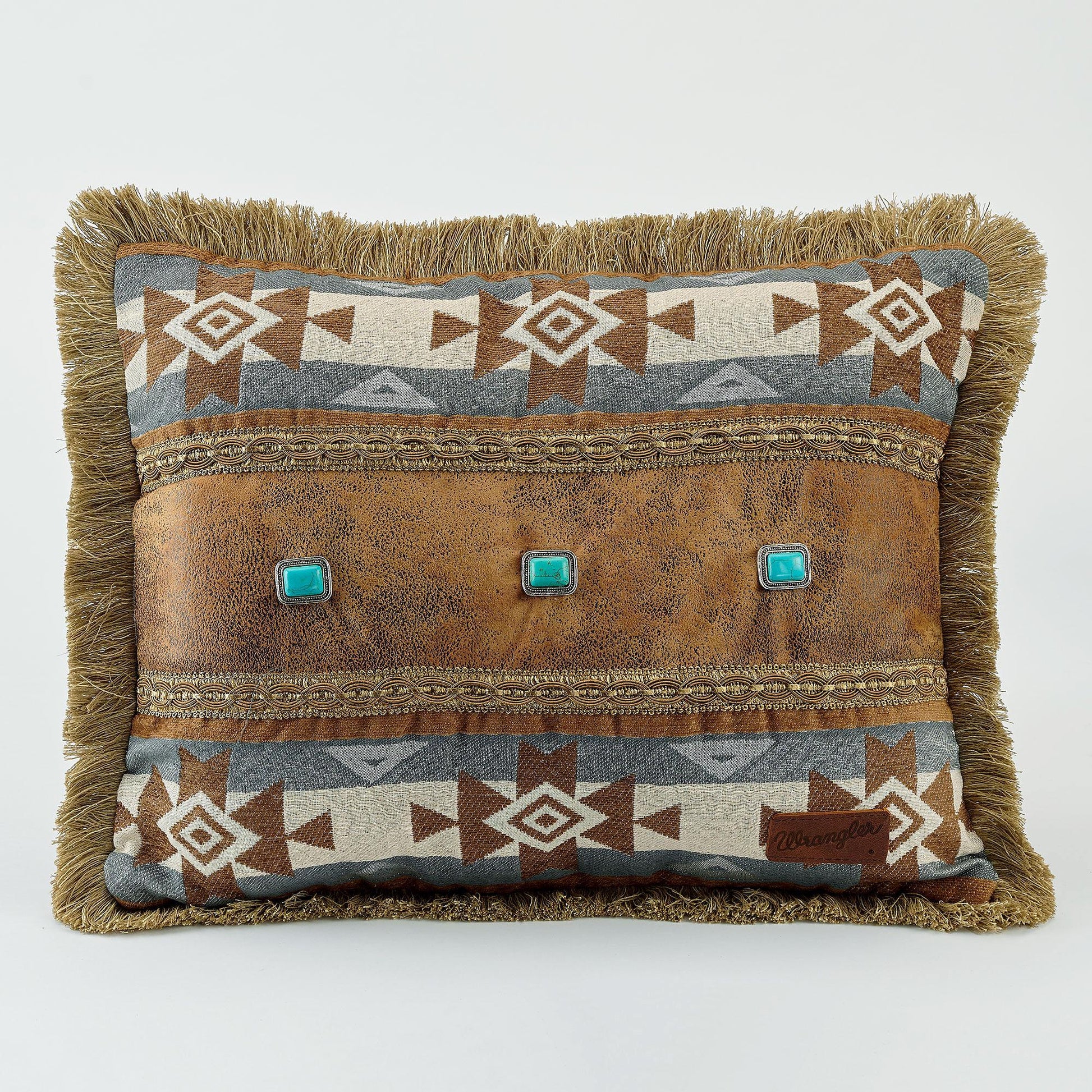 Turquoise Conchos 18" Decorative Pillow - Wild Wings