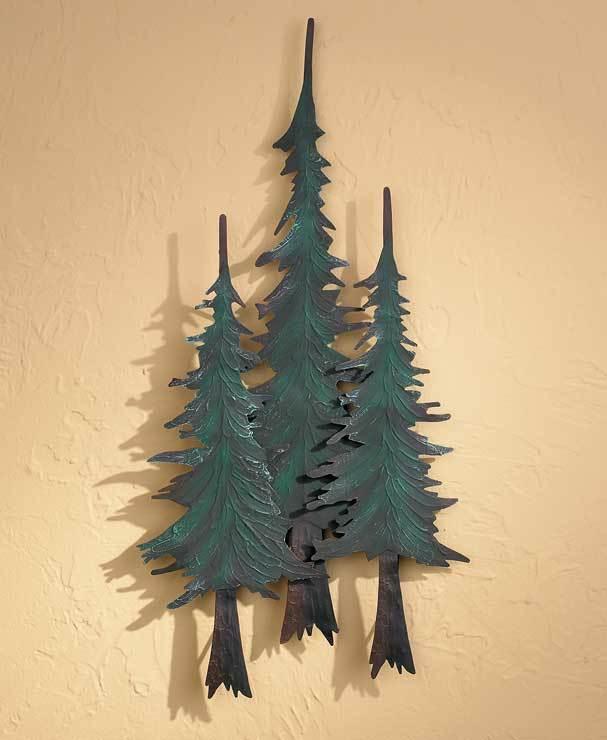 Metal Pine Tree Trio Wall Decor - Wild Wings