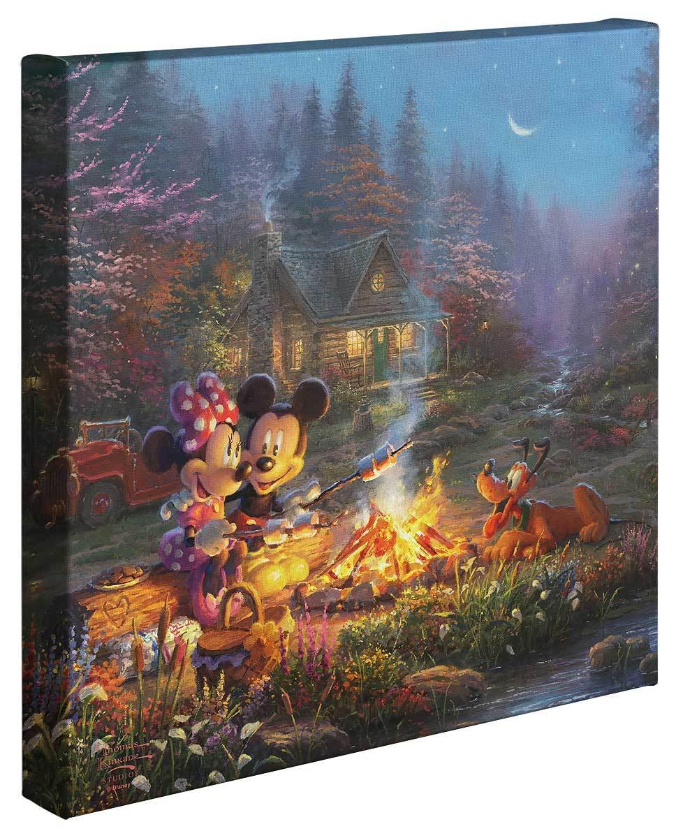 Mickey and Minnie Sweetheart Campfire Gallery Wrapped Canvas - Wild Wings