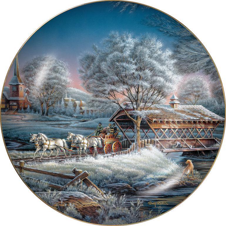 Morning Frost Collector Plate - Wild Wings
