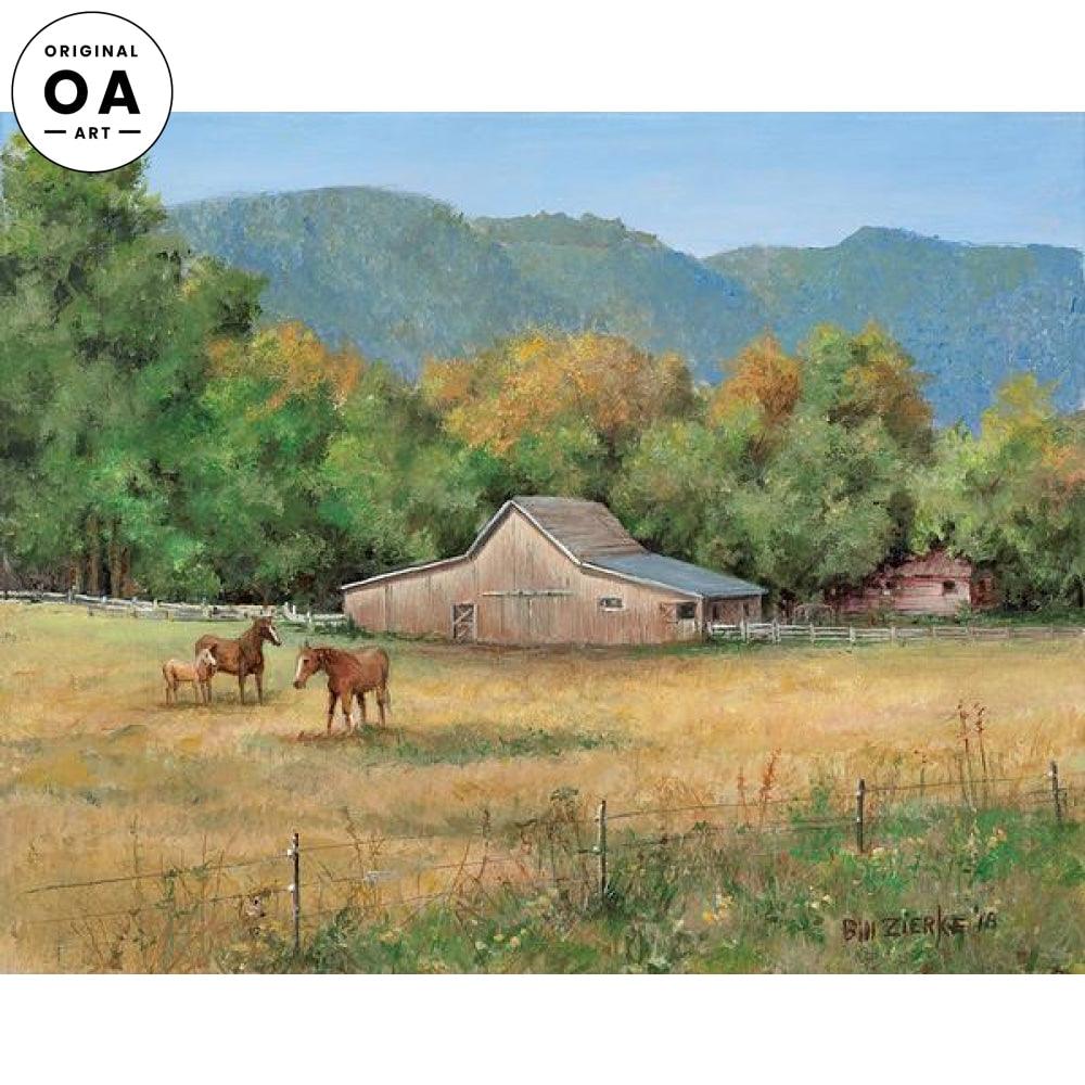 Mountain Ranch—Horses Original Acrylic Painting - Wild Wings
