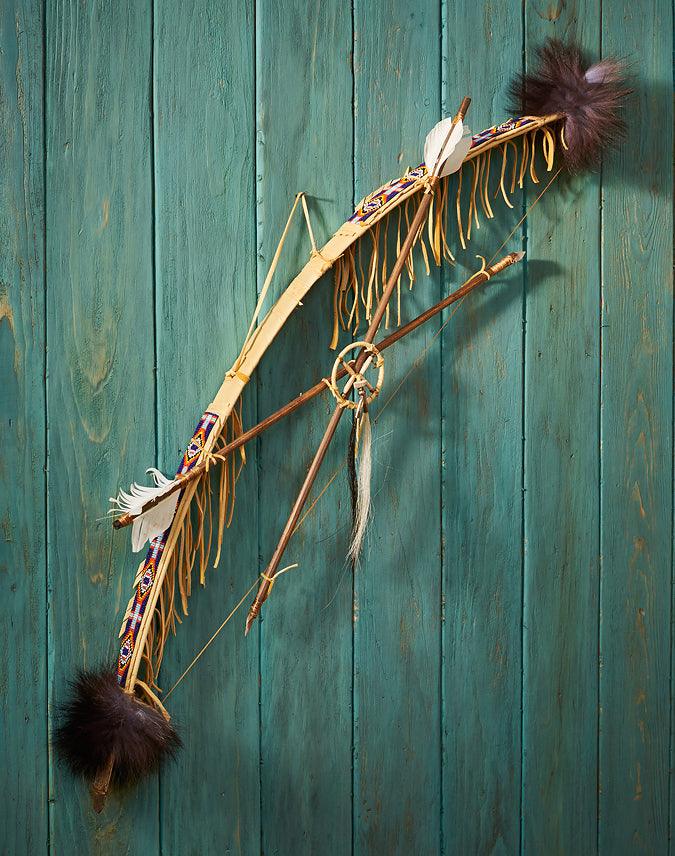 Tan Leather Navajo Bow & Arrow - Wild Wings