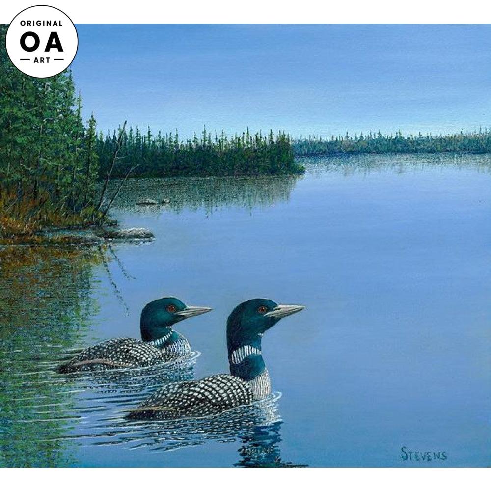 North Country Solitude—Loons Original Oil Painting - Wild Wings