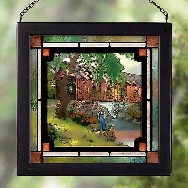 Old Fishin' Hole Stained Glass Art - Wild Wings