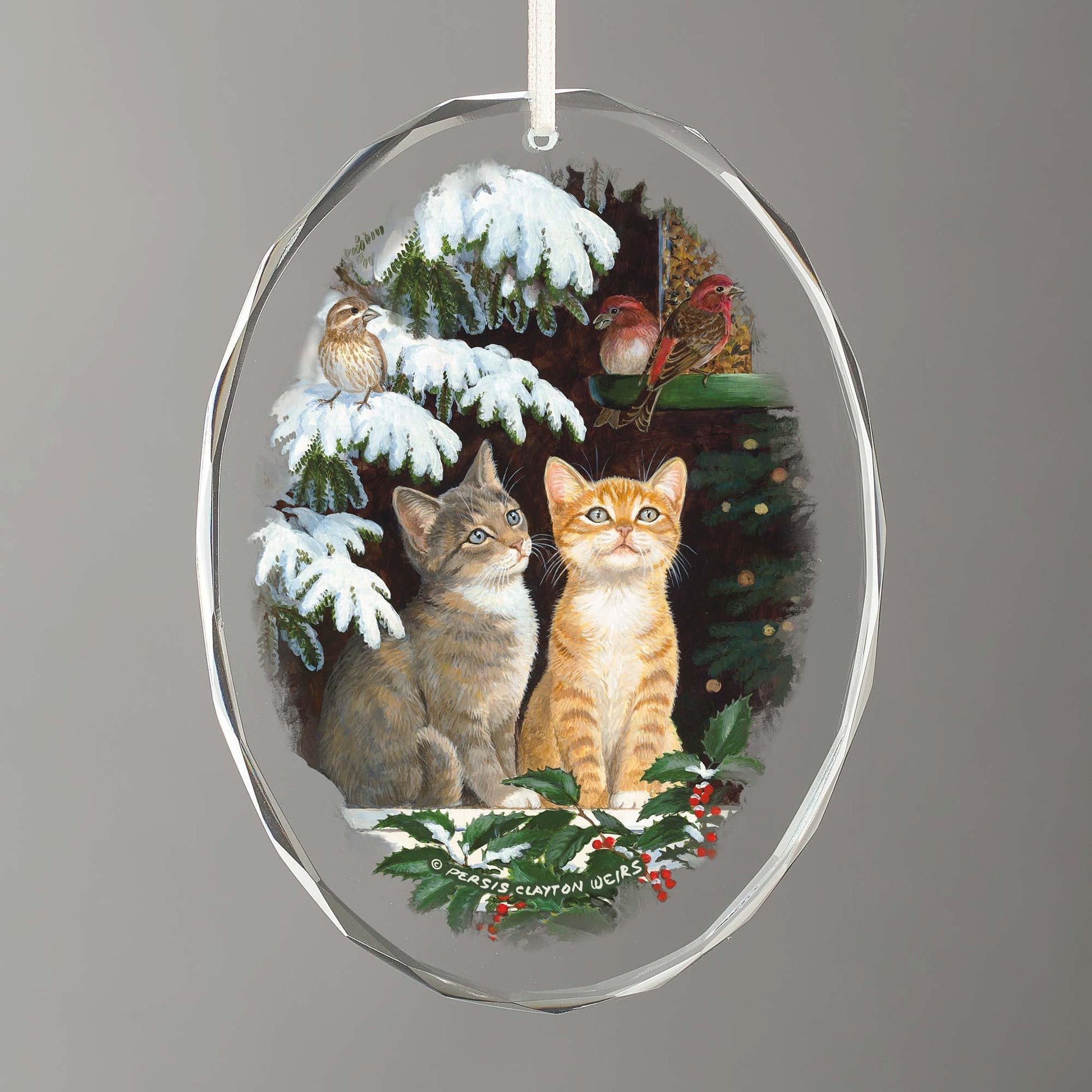 Family & Friends Oval Glass Ornament - Wild Wings