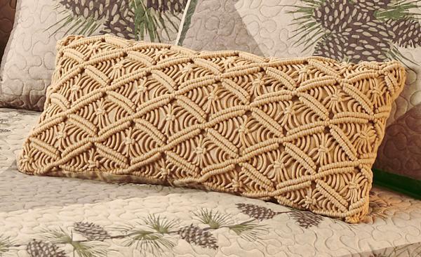Crochet Lumbar Pillow - Wild Wings