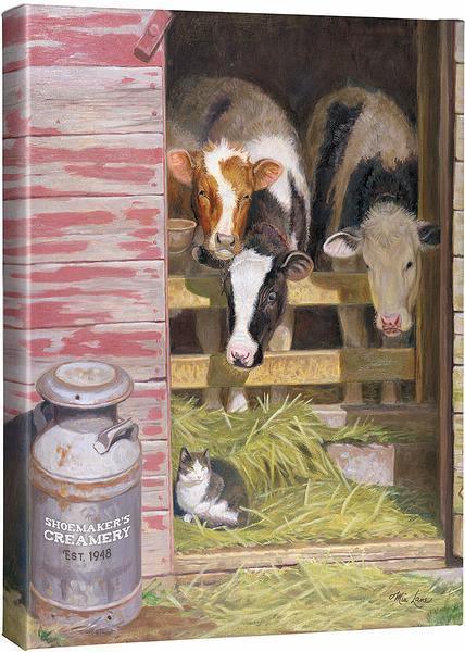 Pen Pals—Dairy Cows Personalized Wrapped Canvas - Wild Wings
