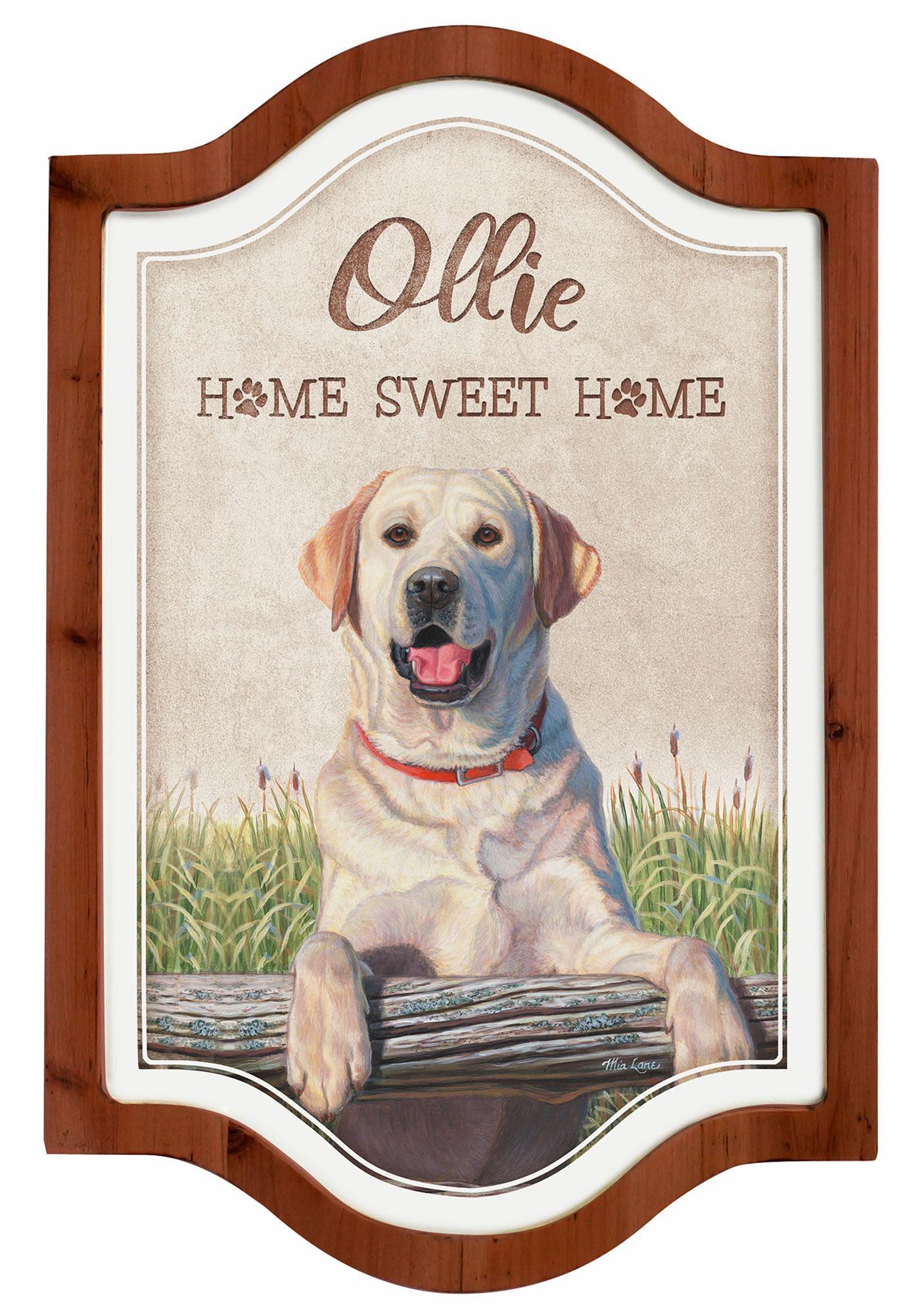 Hope You Like Dogs—Yellow Lab Vintage Framed Tin Sign - Wild Wings