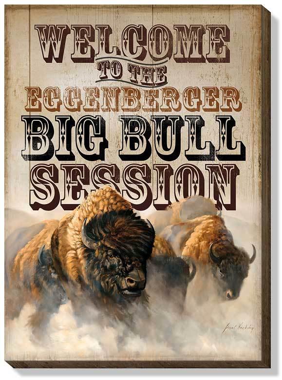 Big Bull Session Personalized Wrapped Canvas - Wild Wings