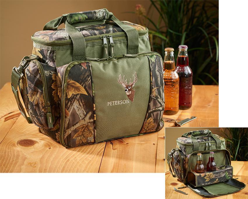 Whitetail Deer Personalized Camo Cooler - Wild Wings