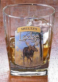 Moose Lodge Personalized DOF Glasses - Wild Wings
