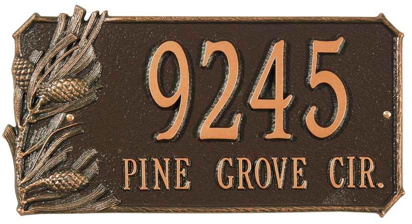 Pinecones Address Plaque - Wild Wings