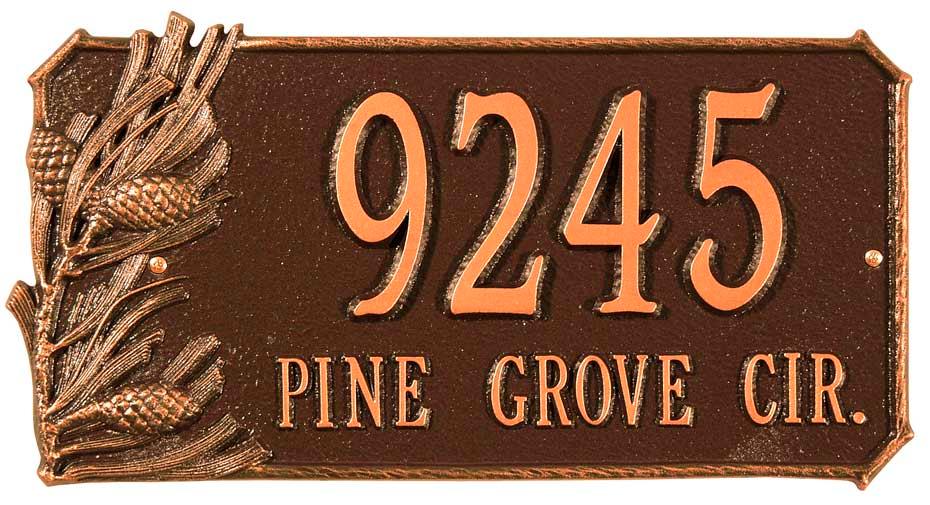 Pinecones Address Plaque - Wild Wings