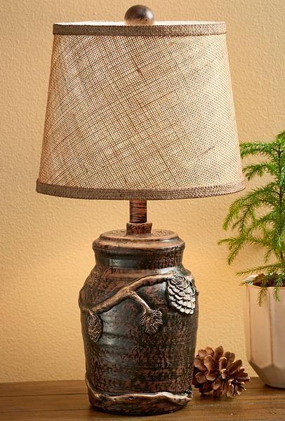 Pinecone Pot Accent Lamp - Wild Wings