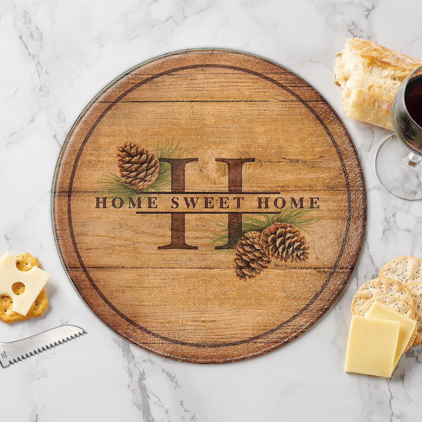 Pinecones Round Cutting Board - Wild Wings
