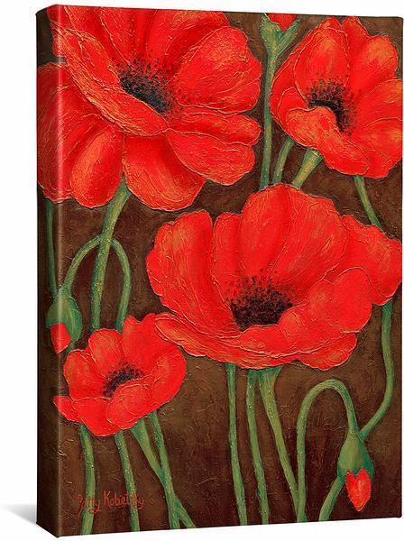 Poppies—Red Gallery Wrapped Canvas - Wild Wings