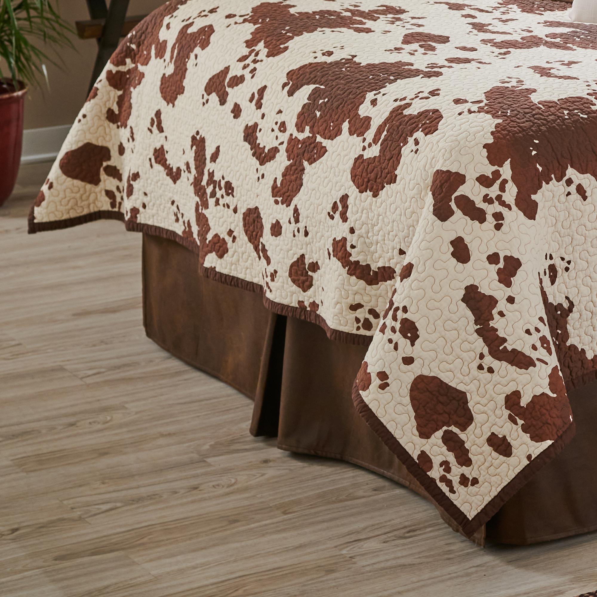 Chocolate brown bed outlet skirt queen