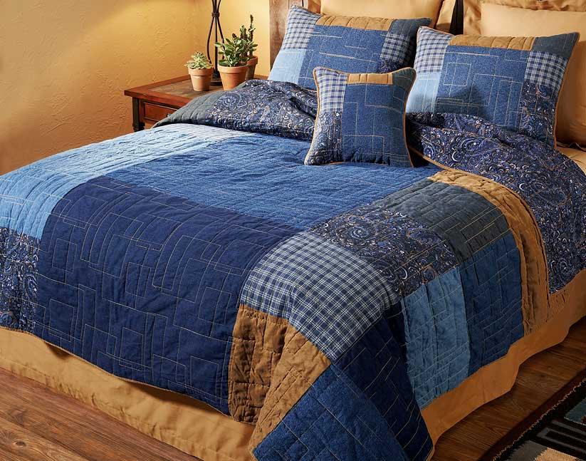 Denim Square Bedding Collection - Wild Wings
