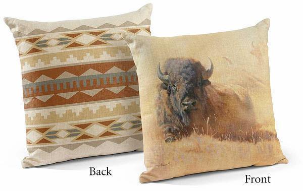 Resting Bull—Bison 18" Decorative Pillow - Wild Wings