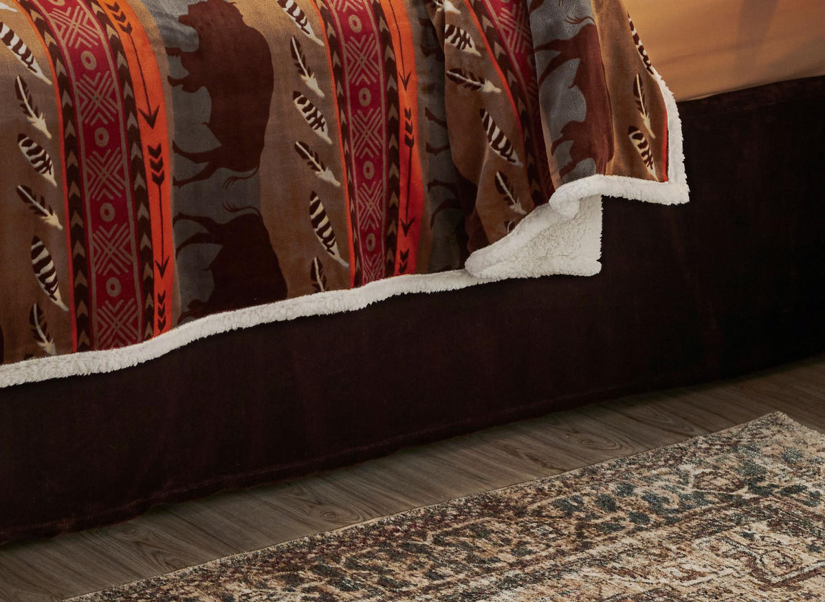 High Plains Bison Bedskirt (Twin) - Wild Wings