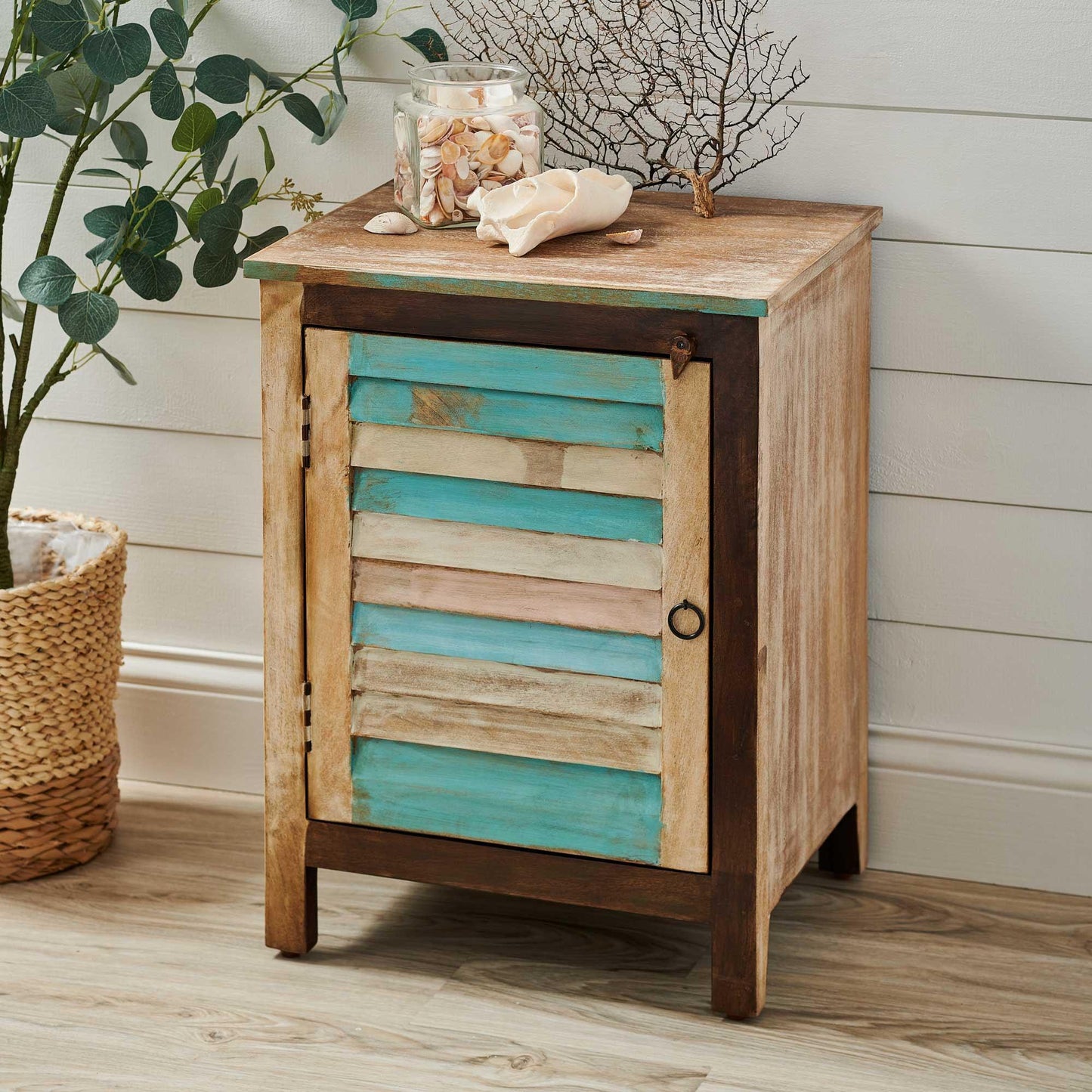 Shabby Chic Shutter Side Table - Wild Wings