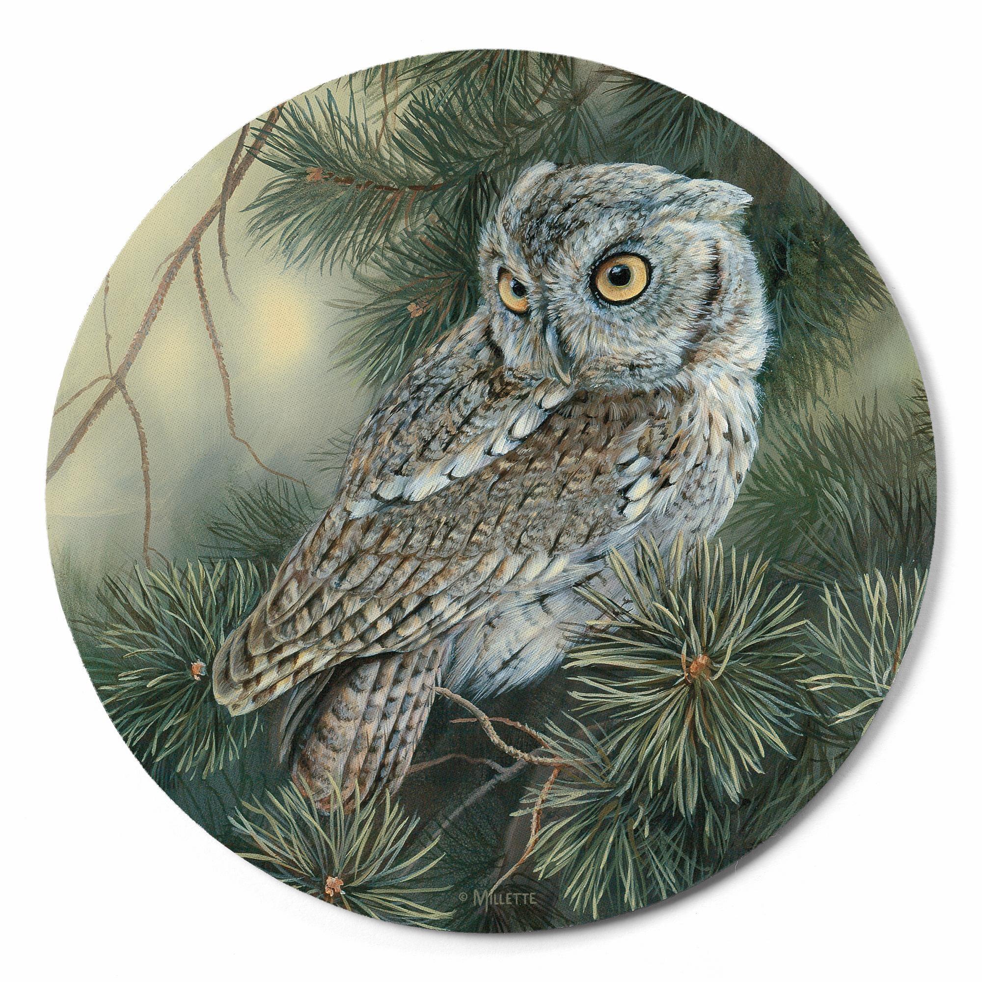 Screech Owl Mouse Pad - Wild Wings