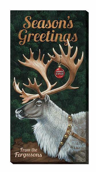 Season's Greetings Personalized Wrapped Canvas - Wild Wings